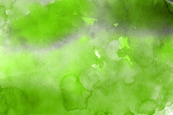 Pintura Acuarela Verde Sobre Fondo Abstracto Papel — Foto de Stock