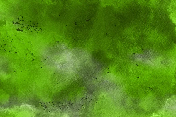 Pintura Acuarela Verde Sobre Fondo Abstracto Papel — Foto de Stock