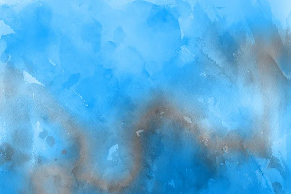 Blue Watercolor Paint Paper Abstract Background — Stock Photo, Image