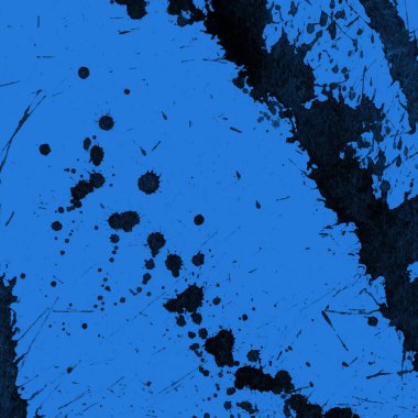 mavi arka plan doku soyut siyah boya splatters