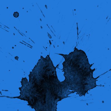 mavi arka plan doku soyut siyah boya splatters