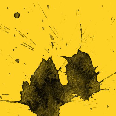 Soyut Beyaz boya doku siyah arka plan üzerine splatters