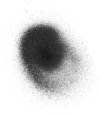 Beyaz arka planda siyah sprey boya