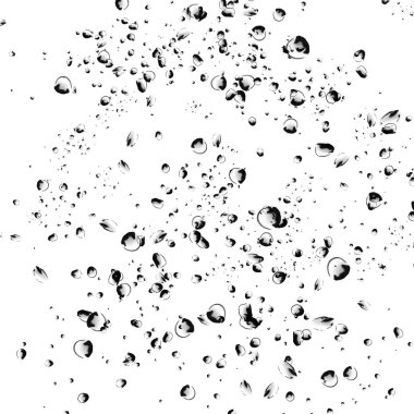 Beyaz arka plan üzerinde izole su kabarcıkları.