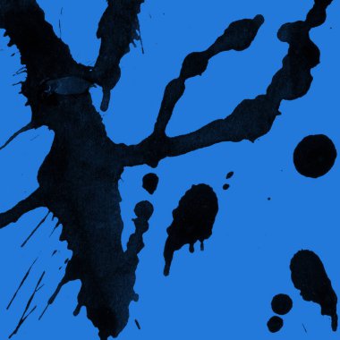 mavi arka plan doku soyut siyah boya splatters