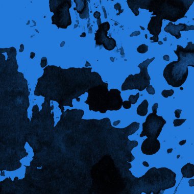 mavi arka plan doku soyut siyah boya splatters