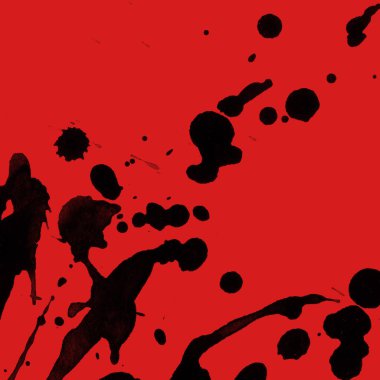kırmızı arka plan doku soyut siyah boya splatters