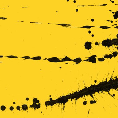 sarı arka plan doku soyut siyah boya splatters