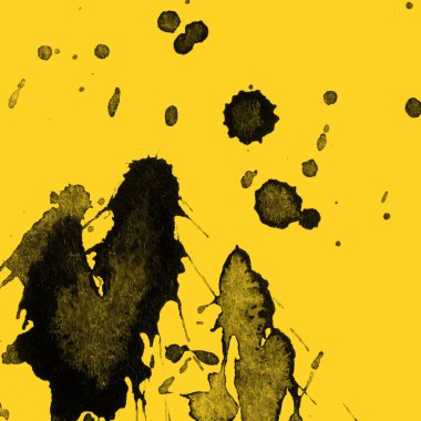 Soyut Beyaz boya doku siyah arka plan üzerine splatters