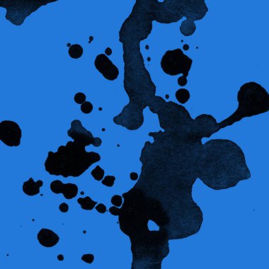 mavi arka plan doku soyut siyah boya splatters