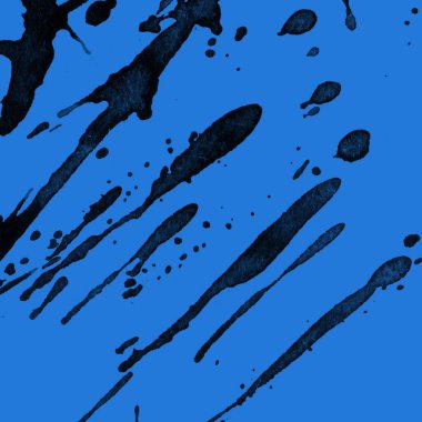 mavi arka plan doku soyut siyah boya splatters