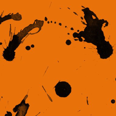 orangebackground doku soyut siyah boya splatters