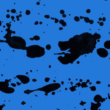 mavi arka plan doku soyut siyah boya splatters