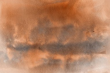 sulu boya boyama doku ile turuncu arka plan