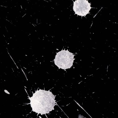 Soyut Beyaz boya doku siyah arka plan üzerine splatters