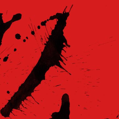 kırmızı arka plan doku soyut siyah boya splatters