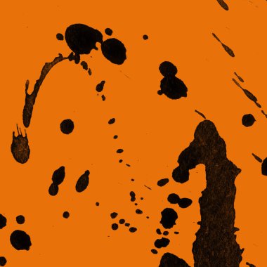 orangebackground doku soyut siyah boya splatters