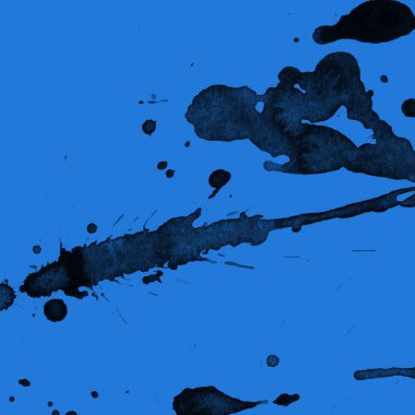 mavi arka plan doku soyut siyah boya splatters