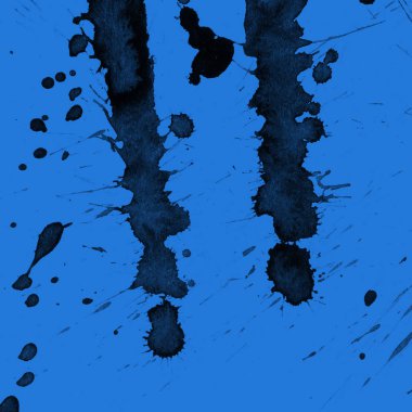 mavi arka plan doku soyut siyah boya splatters