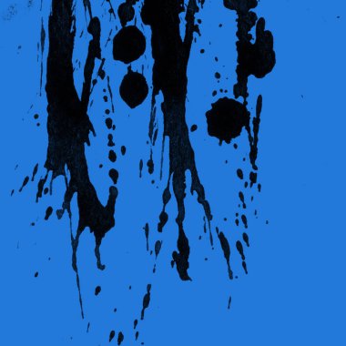 mavi arka plan doku soyut siyah boya splatters
