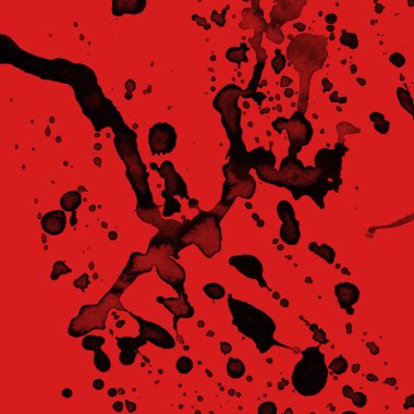 kırmızı arka plan doku soyut siyah boya splatters
