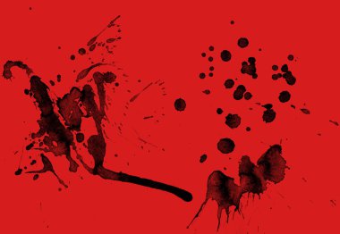 kırmızı arka plan doku soyut siyah boya splatters