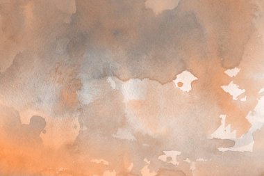 Kağıt arka plan üzerinde turuncu suluboya boya