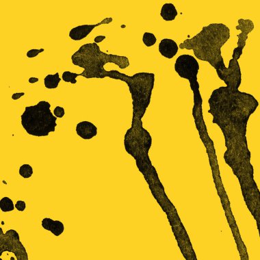 sarı arka plan doku soyut siyah boya splatters