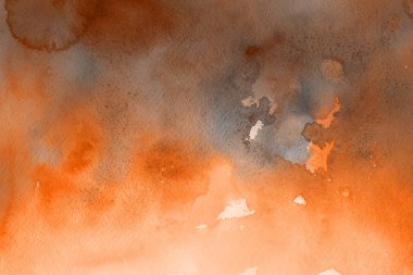 Kağıt arka plan üzerinde turuncu suluboya boya