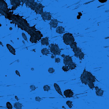 mavi arka plan doku soyut siyah boya splatters