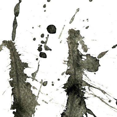 Beyaz arka plan doku soyut siyah boya splatters