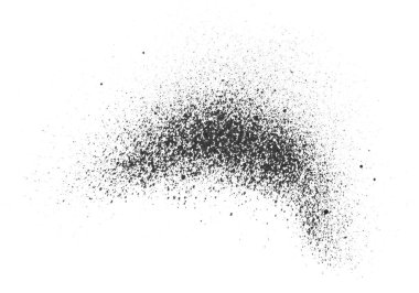 Beyaz arka planda siyah sprey boya