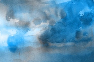 Kağıt arka plan mavi suluboya boya