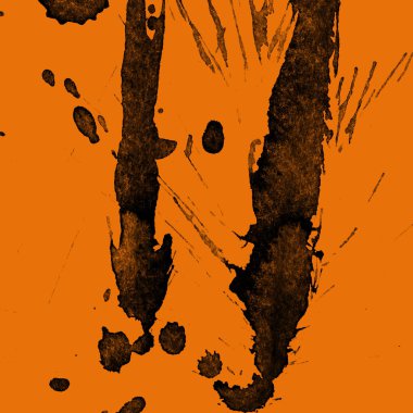 orangebackground doku soyut siyah boya splatters
