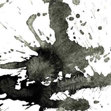 Beyaz arka plan doku soyut siyah boya splatters