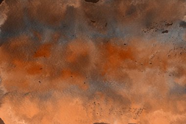 Kağıt arka plan üzerinde turuncu suluboya boya