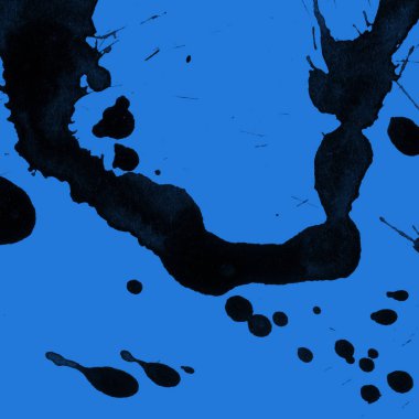 mavi arka plan doku soyut siyah boya splatters