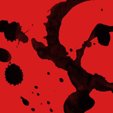 kırmızı arka plan doku soyut siyah boya splatters