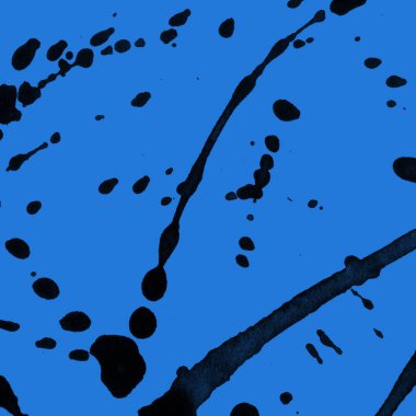 mavi arka plan doku soyut siyah boya splatters