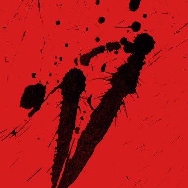 kırmızı arka plan doku soyut siyah boya splatters