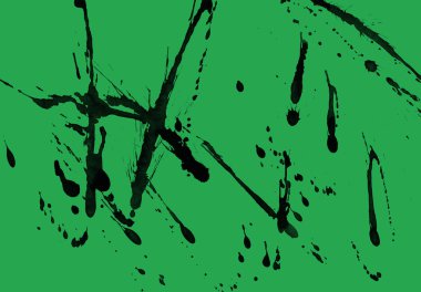 yeşil arka plan doku soyut siyah boya splatters