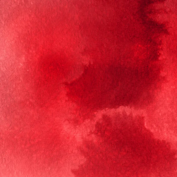 红色抽象背景与水彩油漆纹理 — 图库照片