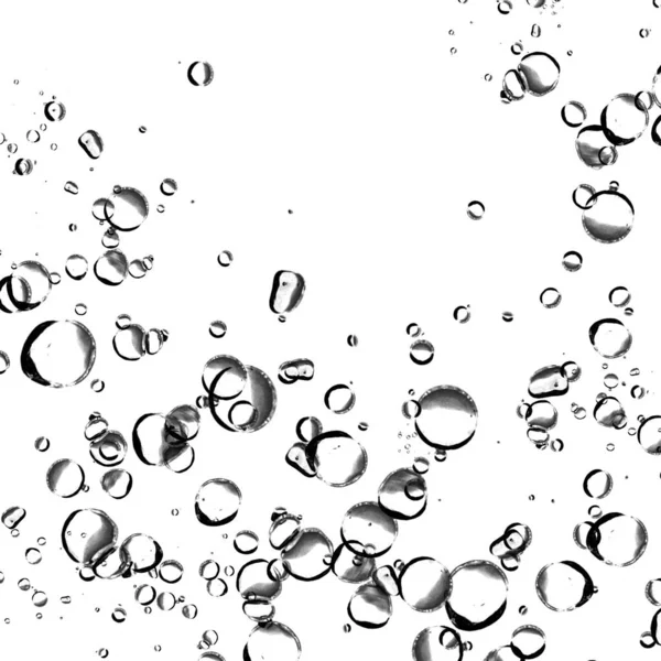 Isolierte Wasserblasen Auf Weißem Hintergrund — Stockfoto