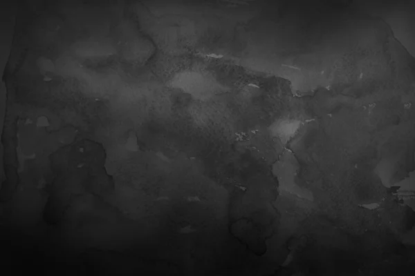Pintura Acuarela Negra Sobre Fondo Abstracto Papel —  Fotos de Stock