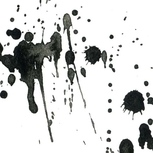 抽象的な黒塗りに白い背景のテクスチャが飛び散っ — ストック写真