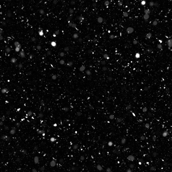 abstract wallpaper with falling snow on black background