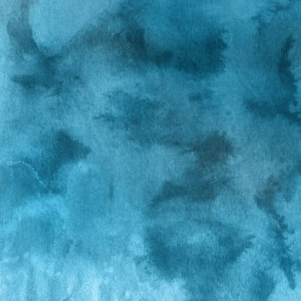 深蓝色背景与水彩油漆纹理 — 图库照片