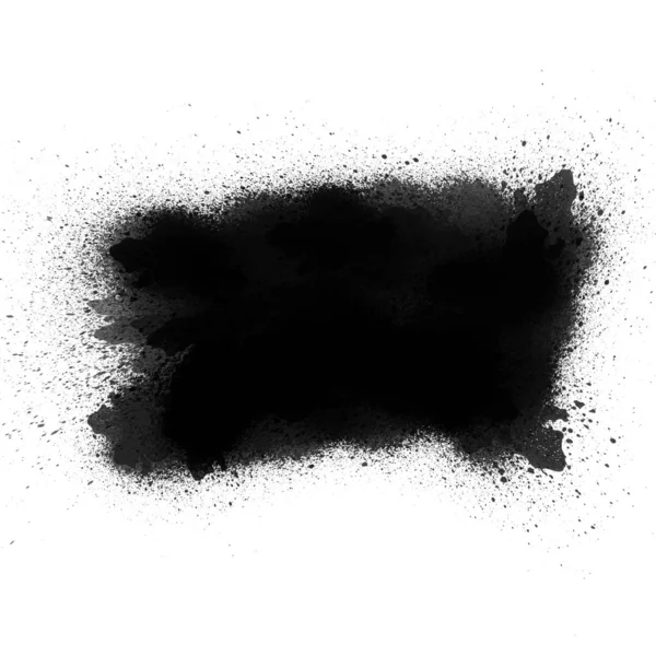 Zwarte Verf Witte Achtergrond — Stockfoto