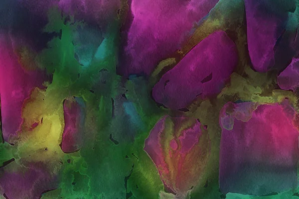 Acuarela Colorida Pintura Sobre Fondo Abstracto Papel —  Fotos de Stock