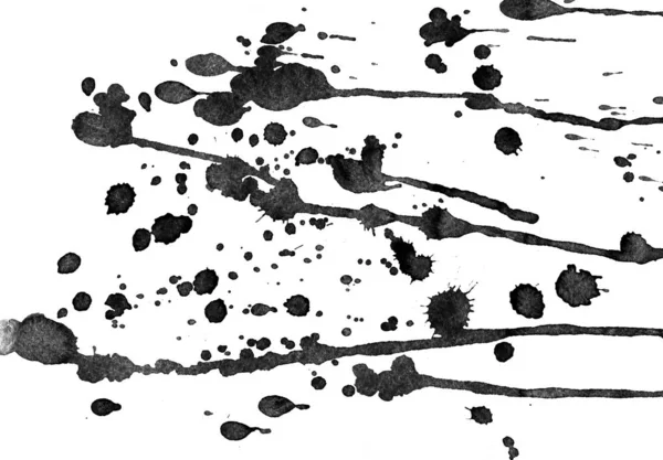 抽象黑色油漆飞溅纹理在白色背景 — 图库照片